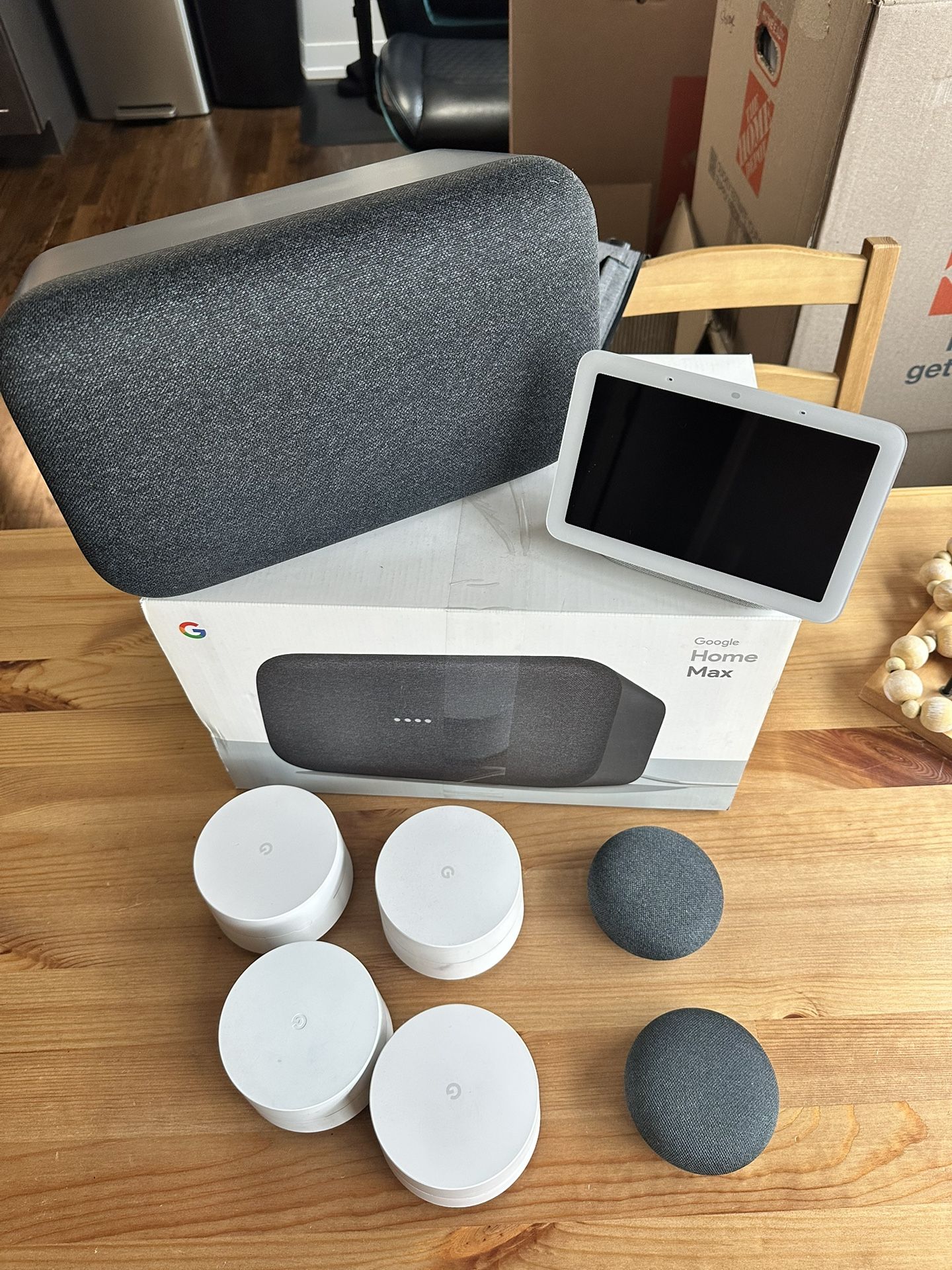 Google Home Bundle (Max, Hub, Minis, WiFi Mesh Routers)