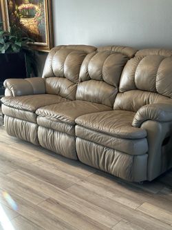 Best Offer Recliner leather couch - sage color