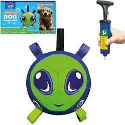 og Toys Soccer Ball with Straps and Ball Pump, 8.6 Inch Diameter, Interactive Toys for Tug of War, Puppy Birthday Toy, Dog Water Toy, Dog Balls for Me