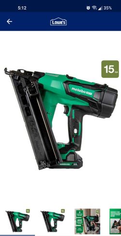 Metabo HPT 2-1/2in 15-gauge Cordless Angled Finish Nailer with Battery and Charger - New 