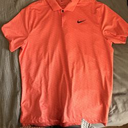 Nike Golf Dri-Fit Pink Orange Large