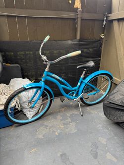 Blue Beach Cruiser Bicycle Trek