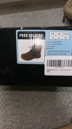 Brand New Free Soldier 6" Waterproof Tactical Boots - Desert Tan