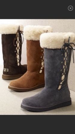 UGG Suede Shearling Boots Style Upside Size 5.5