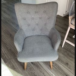 Wingback Chair Gray Set Of 2 