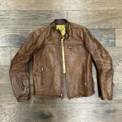 Roland Sands Ronin Tobacco Leather Moto Jacket 