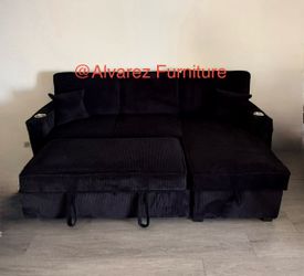 Sectional sleeper with storage