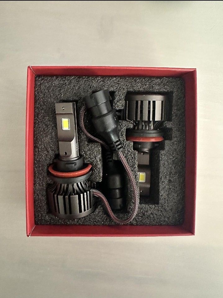 H11/H9/H8 LED Headlight Bulbs, 10000 Lumens Super Bright LED Headlights Conversion Kit 6500K Cool White IP68 Waterproof, Pack of 2 *