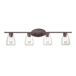 SALESUMO 34 IN. 4 LIGHT RUBBED BRONZE VANITY DISCOUNTED LIGHTING, PLUMBING, ELECTRIC, KITCHEN, BATH, FAUCETS, FLOORING, TILE, HOME DECOR, OUTDOOR SEAS