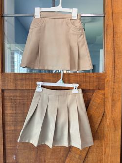2 Uniform Skirts (Girls’ Size 6) Khaki Color