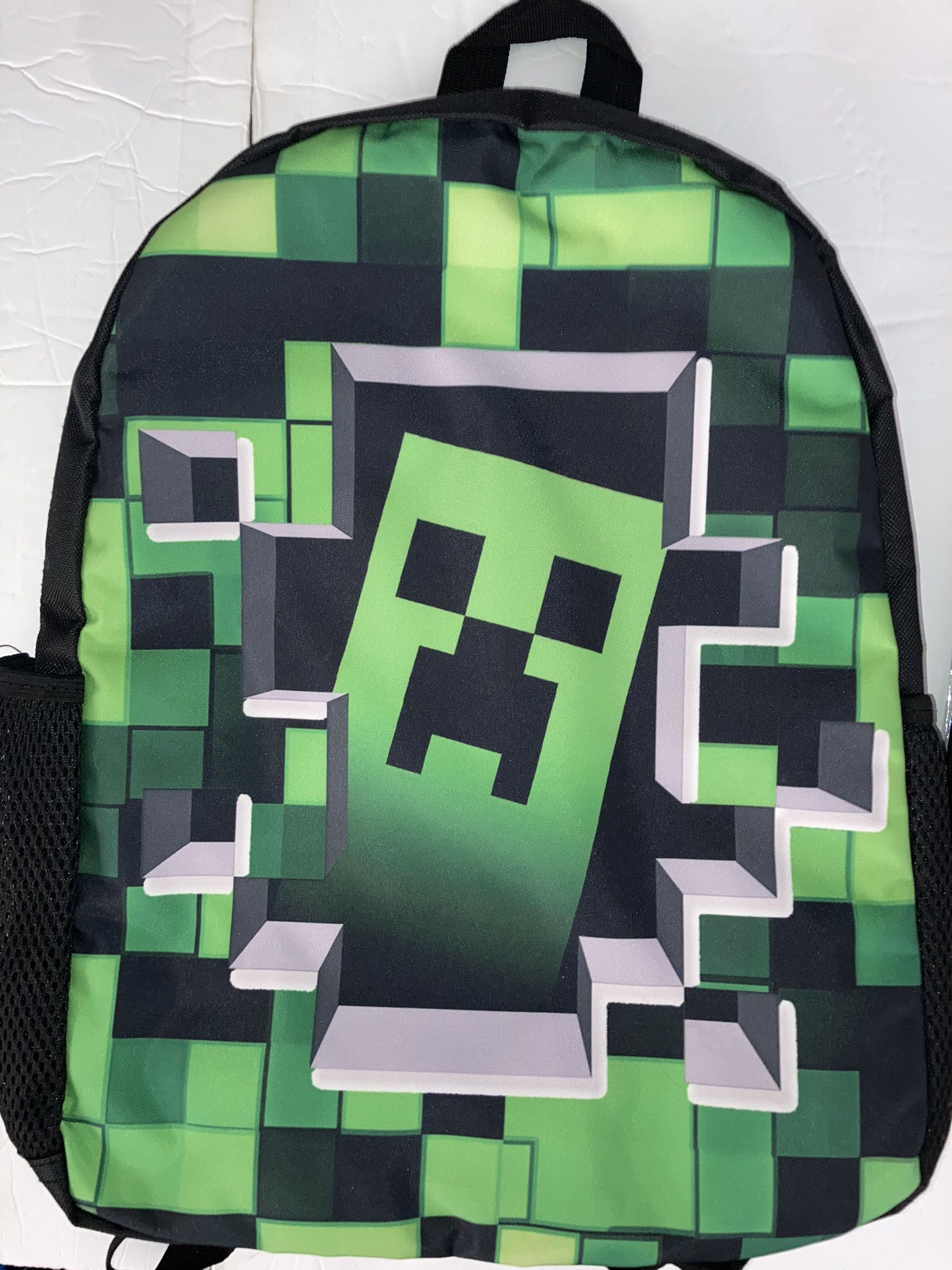 Minecraft ‘Creeper’ 16 Inch School Backpack  And Lunch bag *BRAND NEW*