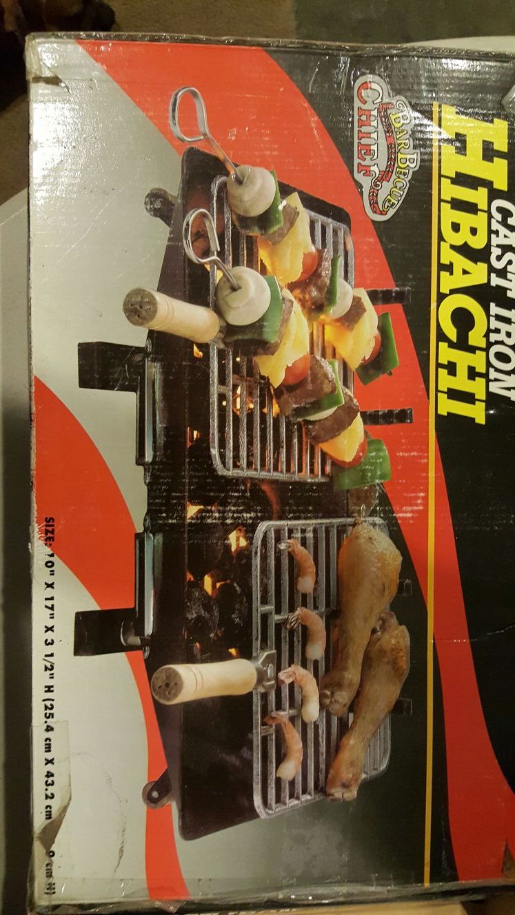80s cast iron Hibachi grill