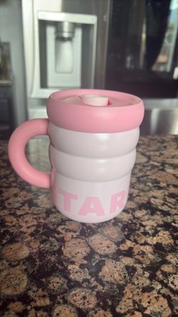 Starbucks 2026 Pink Summer Ripple Stainless Steel Mug (12 oz)