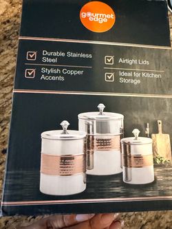 Gourmet Edge Stainless Steel Canister Set