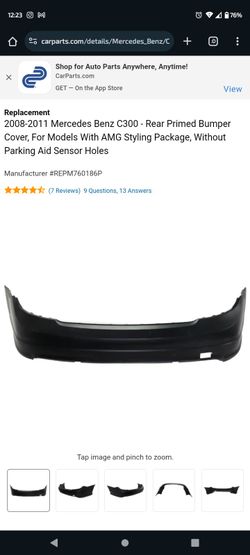 Mercedes C300 (2008-2011) Rear Bumper Brand New (Prime)