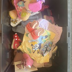 Large Bin Full Of Toddler Girl/ Boy Clothes