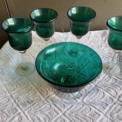 5 Piece Wine Glass & Decor Vase