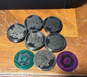 Lot Of 30 Different Official Pokémon TCG Coins - Regular Size
