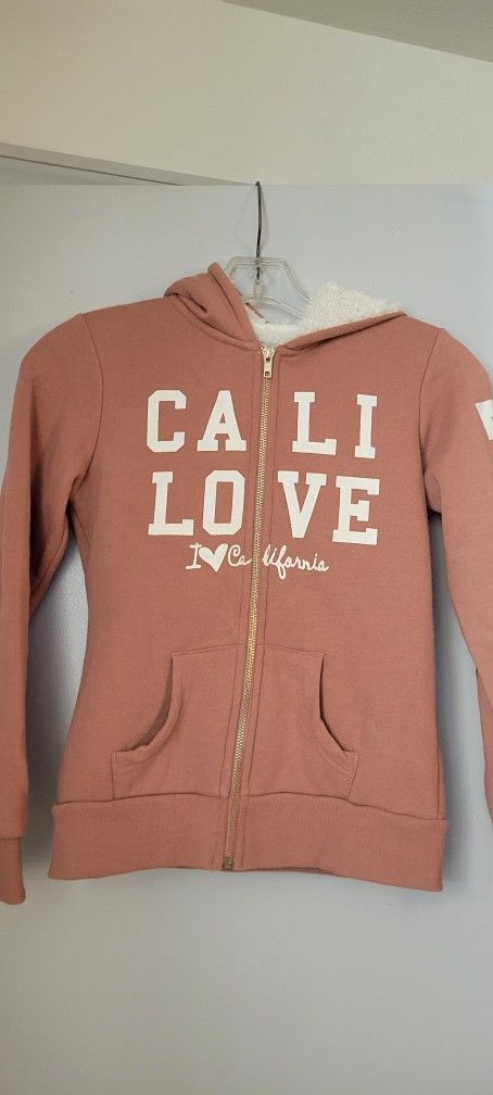 GIRLS SIZE 10 THICK SHERPA HOODIE
