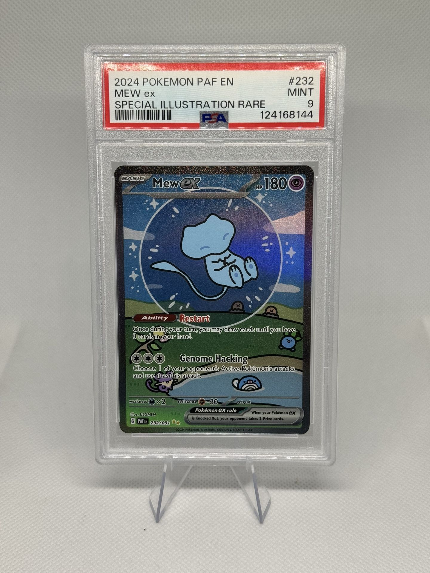 Paldean Fates Special Illustration Bubble Mew 232/091 PSA 9