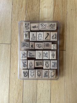 Stampin Up 2005 Christmas Rubber Stamps 29 Pieces 