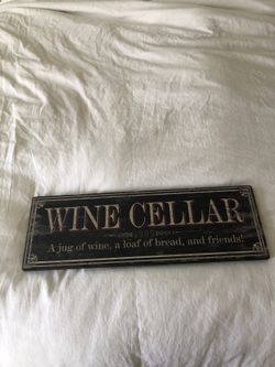Wood farmhouse sign wine cellar