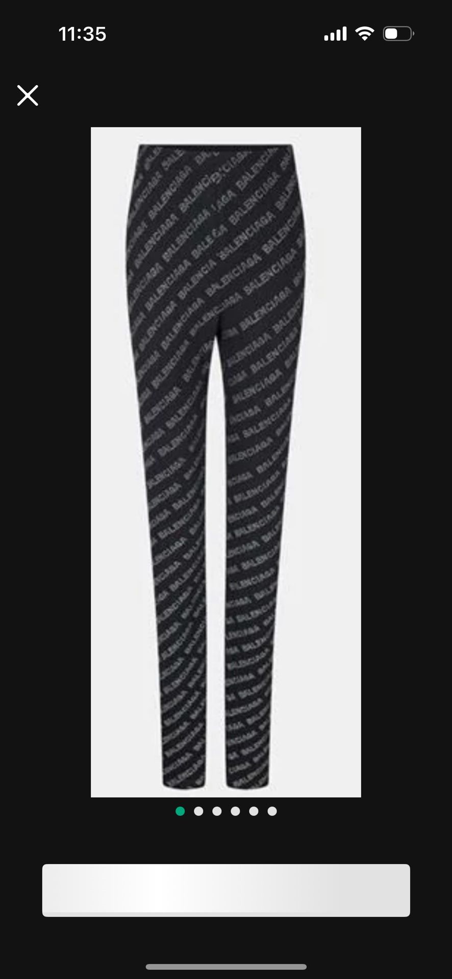 Balenciaga cryst Runway leggings logo diamond crystal rhinestone pants tights