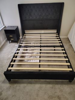 Full Bed Frame and Nightstand