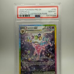 PSA 10 💎 GEM MINT Espeon ex SIR 155/131 Pokemon Prismatic Evolutions