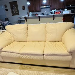 Living Room Leather Sofa Set Three Pieces 