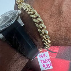 14K Yellow Gold 🇨🇺 Links Bracelet 26.5Gr 9.75 Inches Long 