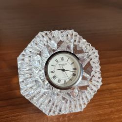 Waterford LISMORE DIAMOND CLOCK, 2.4IN