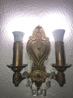 1849 Vintage two light wall lamp