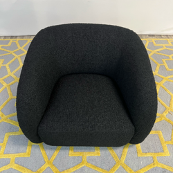 ( Delivery Available ) Faye Accent Chair Black Boucle
