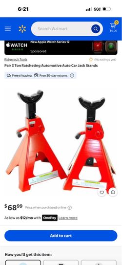 🔥💪🛠️(BRAND NEW)Ridgerock Tools 3 Ton Ratcheting Jack Stands set of 4