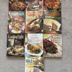 Cooking Light Special Edition Cookbooks, set of 10, excellent/new condition, 7 special annual editions, 3 special themed editions, approx 3000 pages t