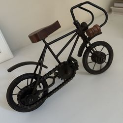 Small bicycle metal & wood decoration