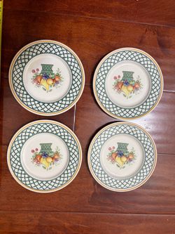 Villeroy & Boch Basket Bread Butter Plates 6.25” W Germany Set of 4 New