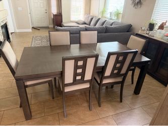 Bed , sectional and dining set