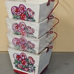 Decorative Floral Planters- Set Of Four