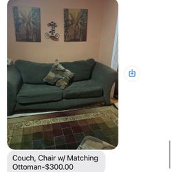 Couch With Ottoman 