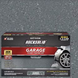 Rust-Oleum RockSolid 180 oz. Dark Gray Polycuramine 2.5 Car Garage Floor Kit