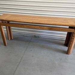 Solid Oak Console Table 