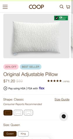 Coop Original Adjustable Pillow