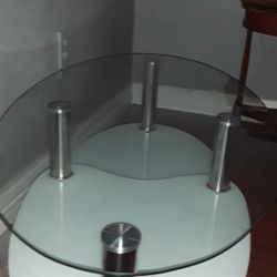 Glass coffee table