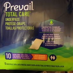 PREVAIL 30"×36" UNDERPADS BOXES-$15