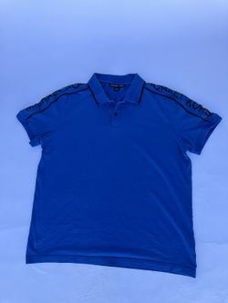 Michael Kors Polo Shirt - Mens M, Royal Blue, Logo Tape Placket