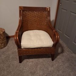 Beautiful Pier 1 Wicker Chair W/ Cushion