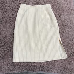 BCBG Maxazria Collection 1990s Cream Pinstripe Skirt