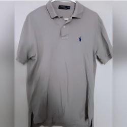 Ralph Lauren men's Gray Navy Pony  Polo Shirt  Sz Medium 